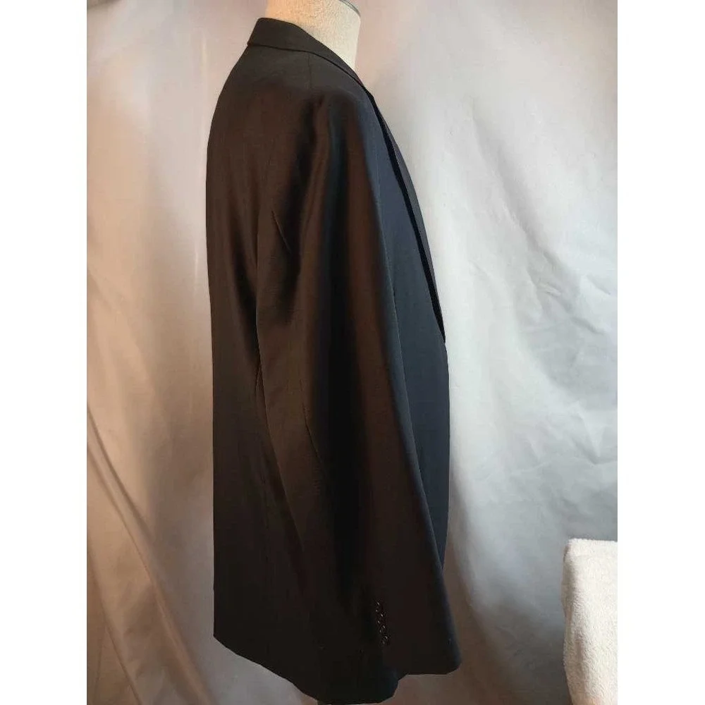 Hickey Freeman Blazer Jacket Mens 46L Made In Italy‎ Tasmanian Super 130'S